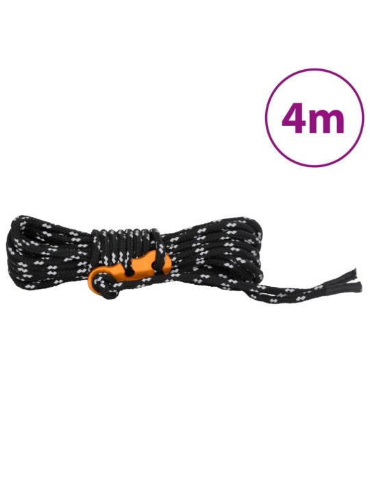 Stanová lanka s napínáky reflexní 8 ks 4 m 4 mm