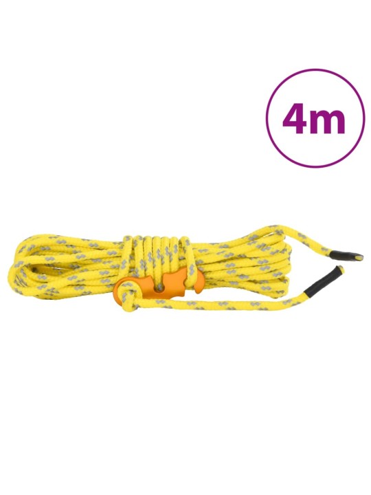 Stanová lanka s napínáky reflexní 8 ks 4 m 4 mm