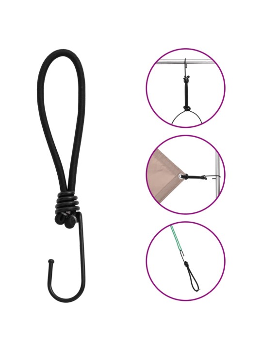Gumicuky s háčky 25 ks 17 cm