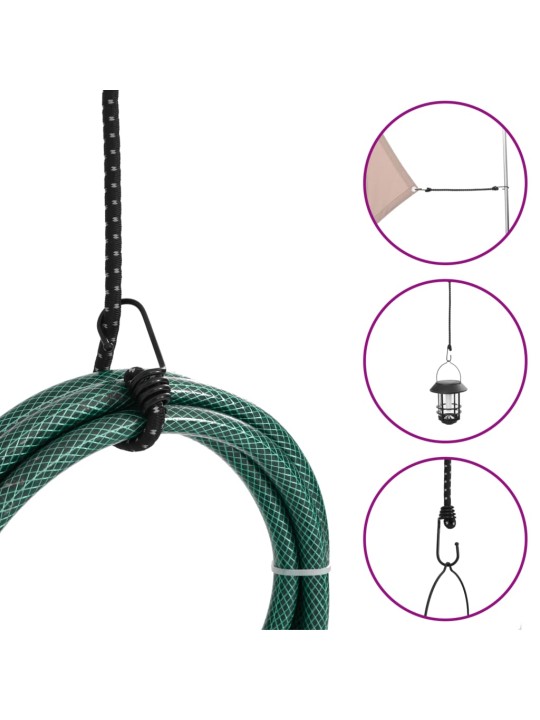 Gumicuky s reflexním proužkem a háčky 10 ks 38 cm