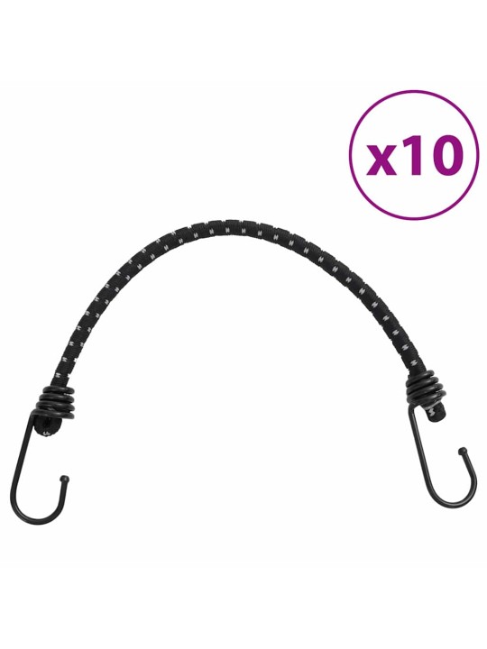 Gumicuky s reflexním proužkem a háčky 10 ks 46 cm