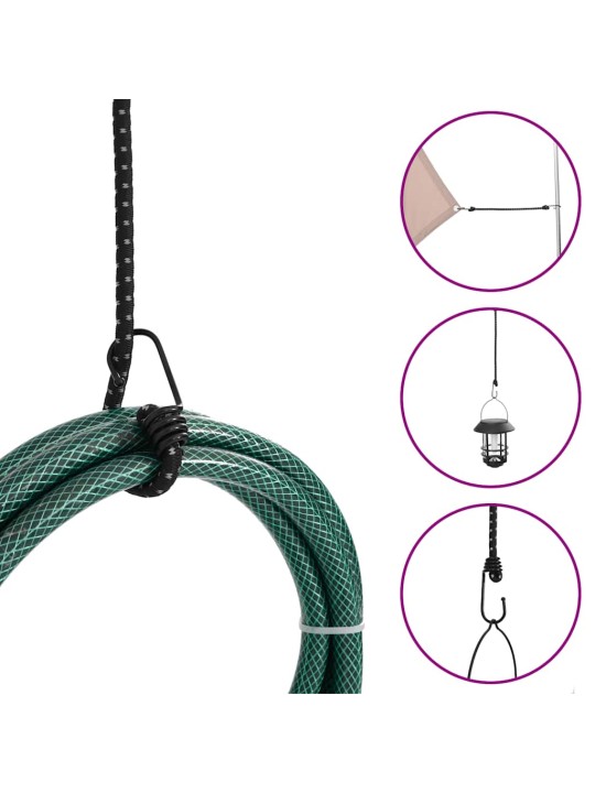 Gumicuky s reflexním proužkem a háčky 25 ks 46 cm