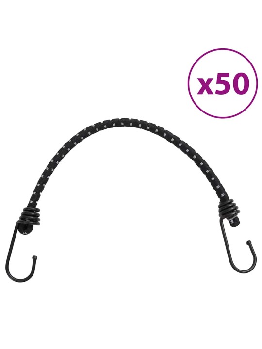 Gumicuky s reflexním proužkem a háčky 50 ks 46 cm