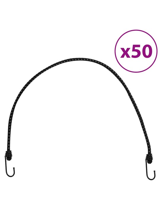 Gumicuky s reflexním proužkem a háčky 50 ks 88 cm