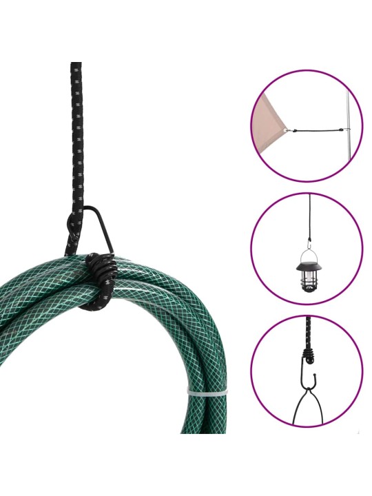 Gumicuky s reflexním proužkem a háčky 50 ks 88 cm