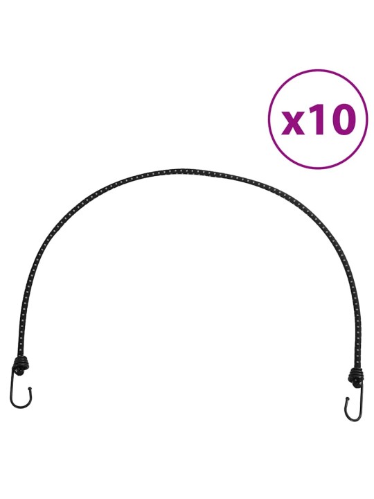 Gumicuky s reflexním proužkem a háčky 10 ks 100 cm