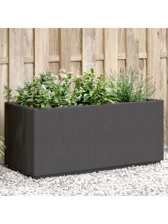 Zahradní truhlík tmavě šedý 80 x 36 x 35 cm pp