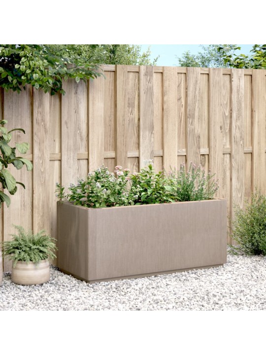 Zahradní truhlík s nohami hnědý 80 x 36 x 35 cm PP