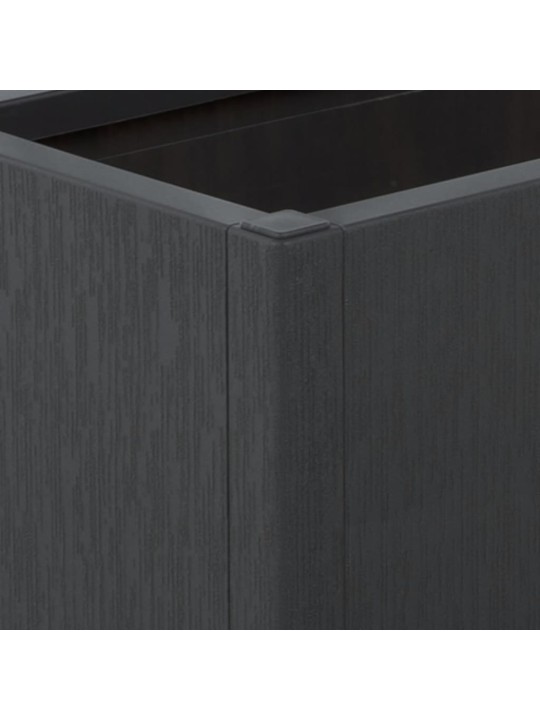 Zahradní truhlík s treláží tmavě šedý 80 x 36 x 140 cm PP