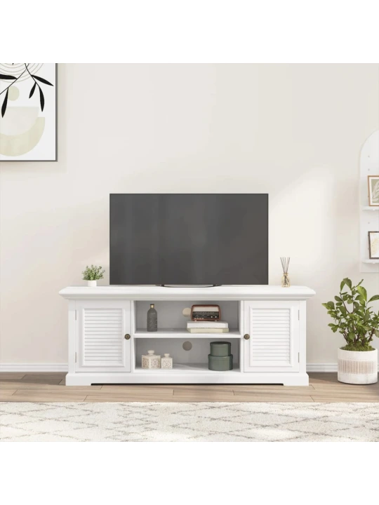 TV skříňka bílá 110 x 30 x 41 cm kompozitní dřevo