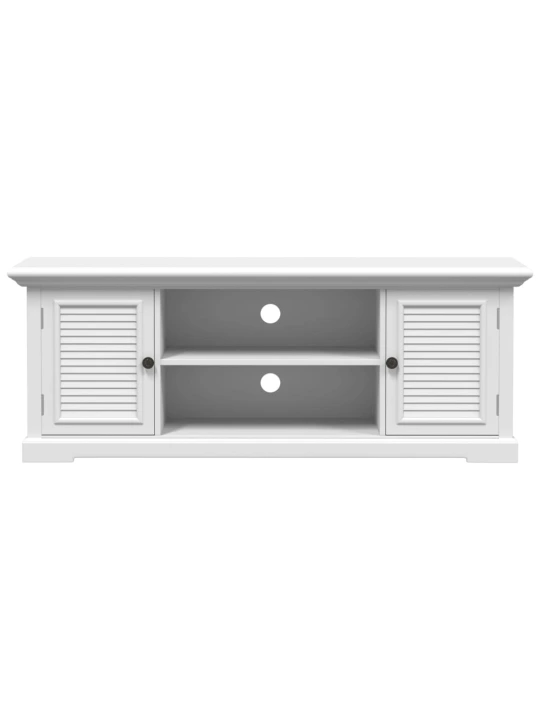 TV skříňka bílá 110 x 30 x 41 cm kompozitní dřevo