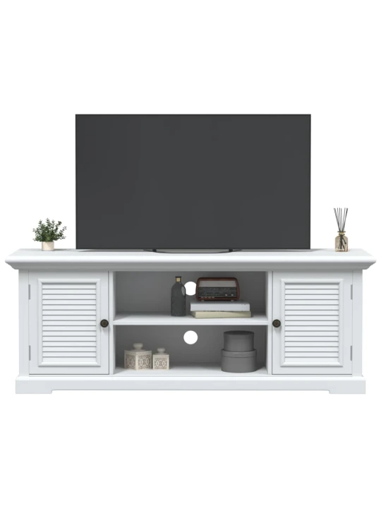 TV skříňka bílá 110 x 30 x 41 cm kompozitní dřevo