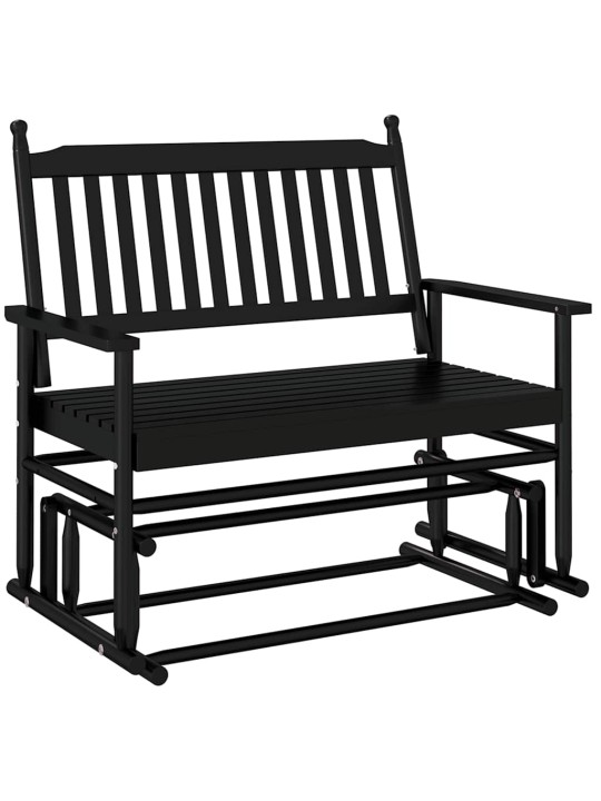 Lavice glider černá 118 x 70 x 104,5 cm masivní topolové dřevo