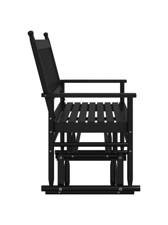 Lavice glider černá 118 x 70 x 104,5 cm masivní topolové dřevo