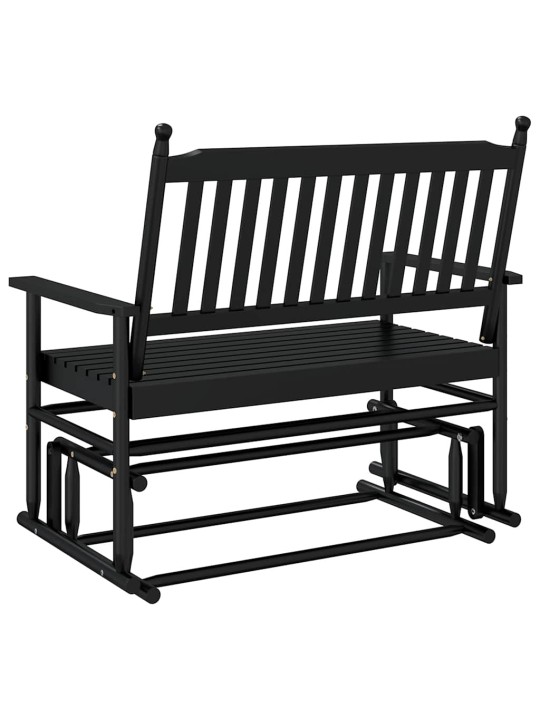 Lavice glider černá 118 x 70 x 104,5 cm masivní topolové dřevo