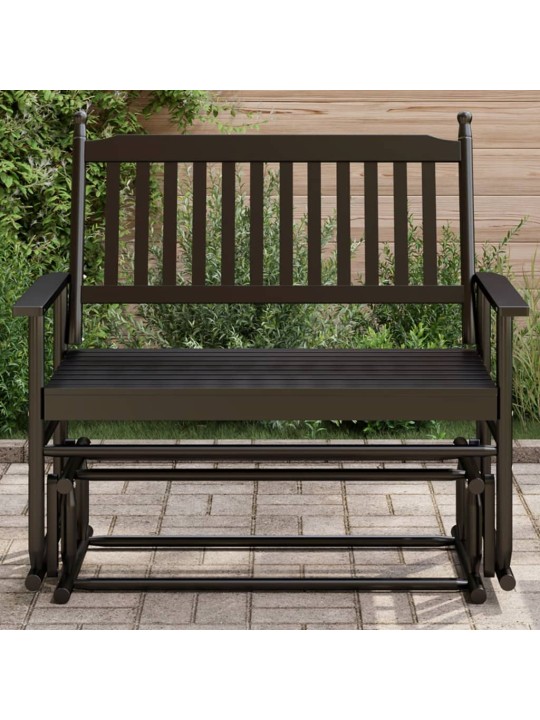 Lavice glider černá 118 x 70 x 104,5 cm masivní topolové dřevo