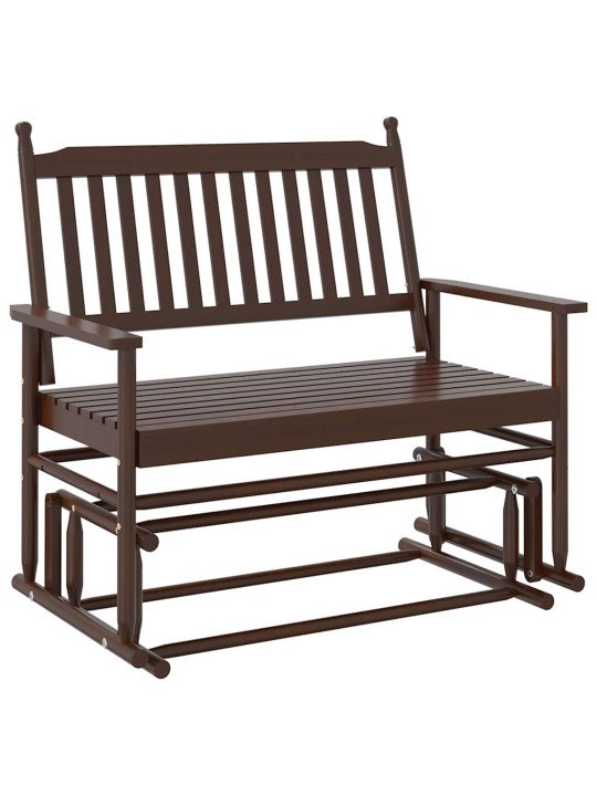 Lavice glider hnědá 118 x 70 x 104,5 cm masivní topolové dřevo