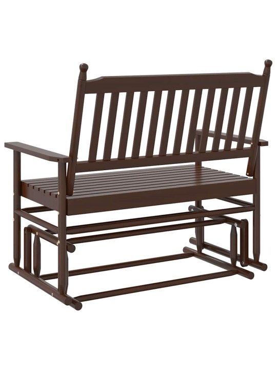 Lavice glider hnědá 118 x 70 x 104,5 cm masivní topolové dřevo