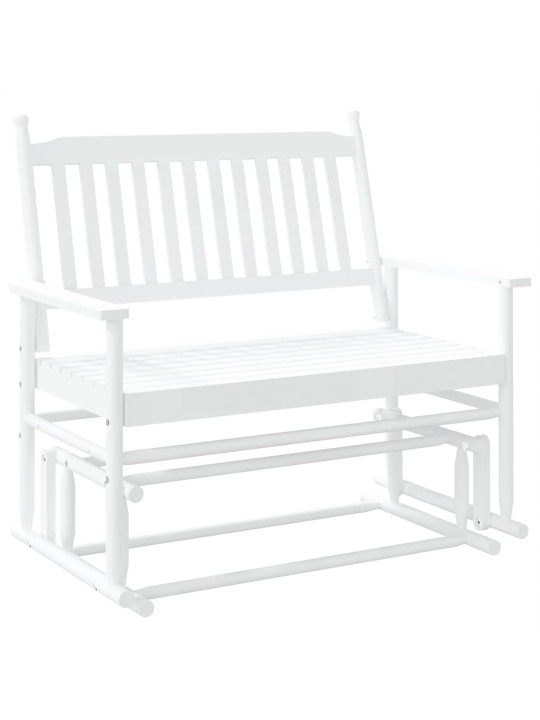 Lavice glider bílá 118 x 70 x 104,5 cm masivní topolové dřevo