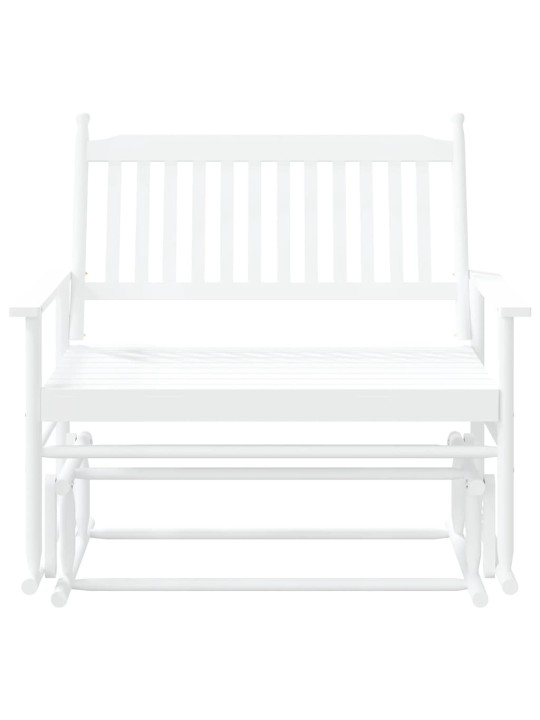 Lavice glider bílá 118 x 70 x 104,5 cm masivní topolové dřevo