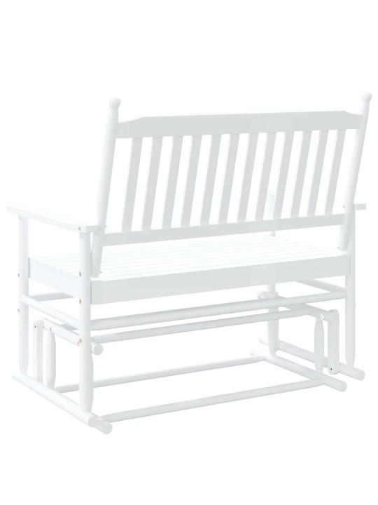Lavice glider bílá 118 x 70 x 104,5 cm masivní topolové dřevo