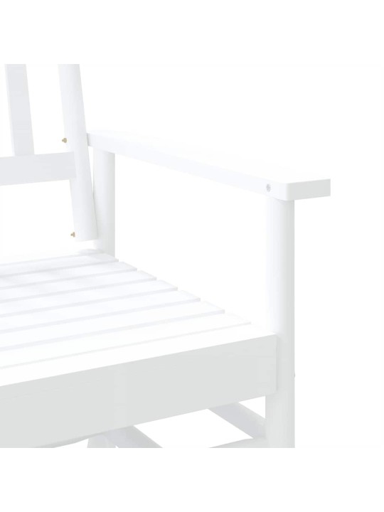 Lavice glider bílá 118 x 70 x 104,5 cm masivní topolové dřevo