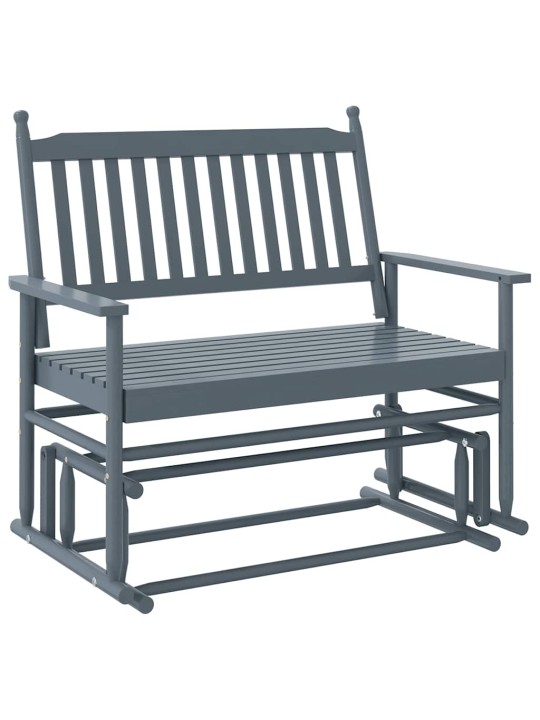 Lavice glider šedá 118 x 70 x 104,5 cm masivní topolové dřevo