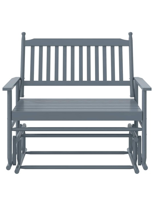 Lavice glider šedá 118 x 70 x 104,5 cm masivní topolové dřevo