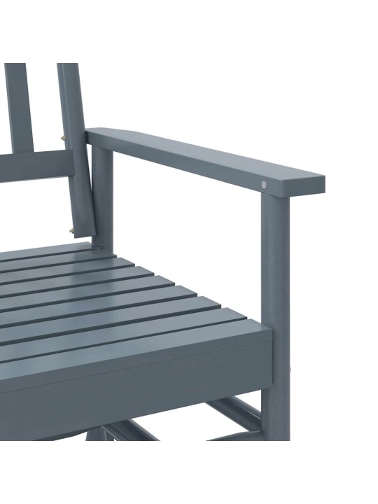 Lavice glider šedá 118 x 70 x 104,5 cm masivní topolové dřevo