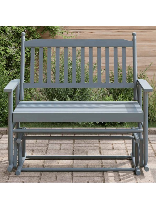Lavice glider šedá 118 x 70 x 104,5 cm masivní topolové dřevo