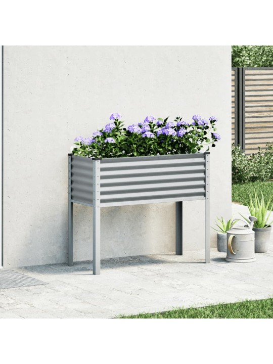 Zahradní truhlík šedý 100 x 41 x 90 cm ocel