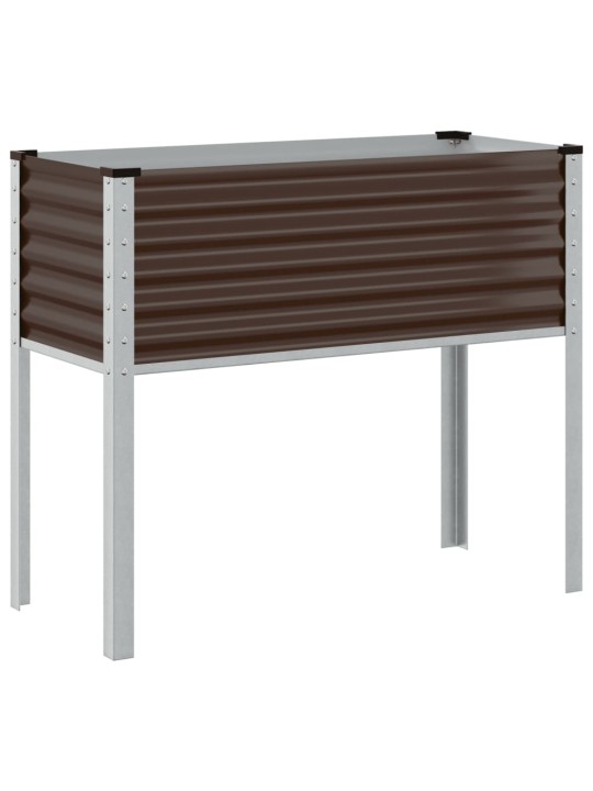 Zahradní truhlík hnědý 100 x 41 x 90 cm ocel