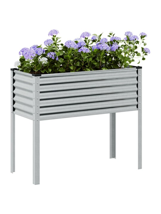 Zahradní truhlík 100 x 41 x 90 cm pozinkovaná ocel