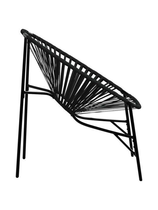 Zahradní vajíčková židle black poly rattan