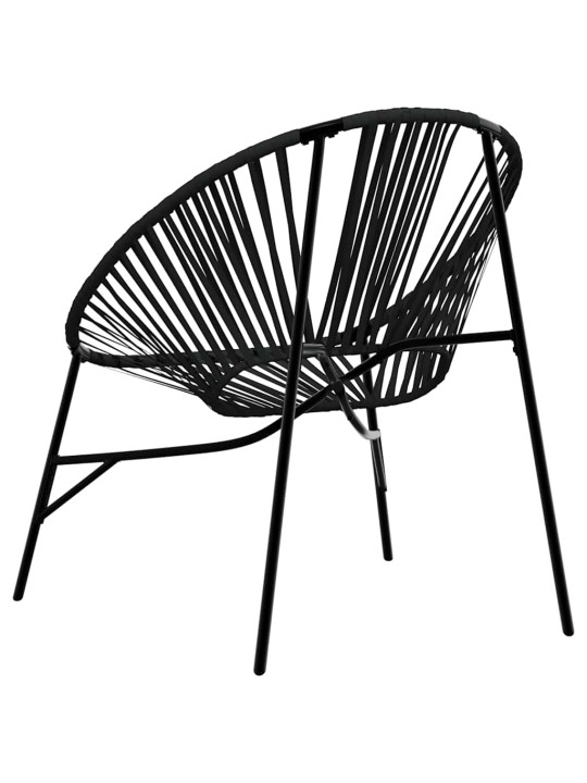 Zahradní vajíčková židle black poly rattan