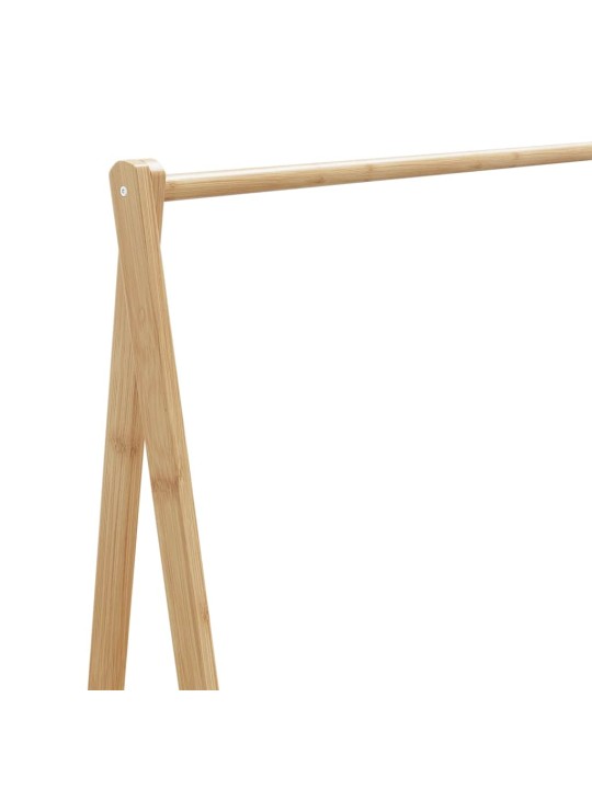 Stojan na oblečení s policemi a kolečky 106x34x106,5 cm bambus
