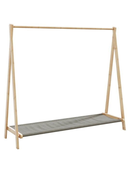 Stojan na oblečení s policemi 106x34x102 cm bambus