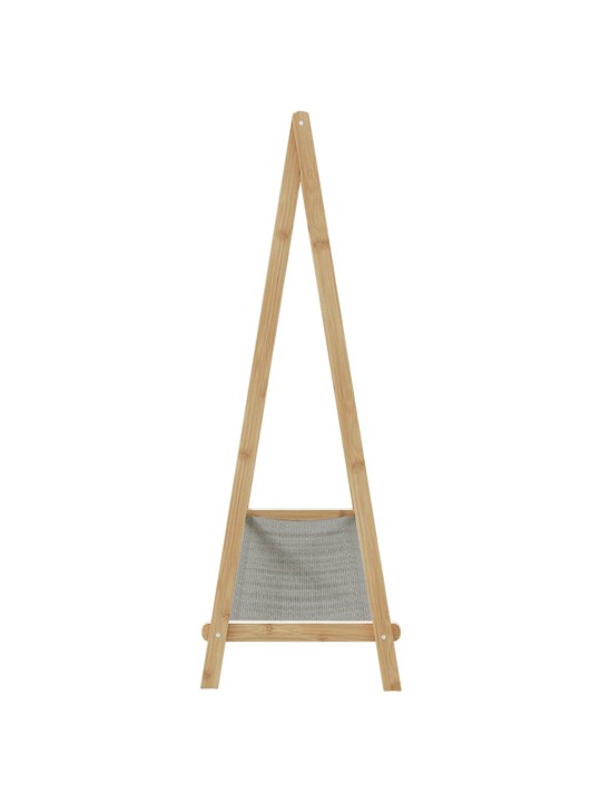 Stojan na oblečení s policemi 106x34x102 cm bambus