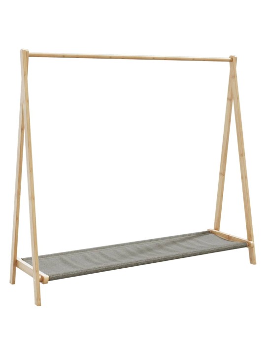 Stojan na oblečení s policemi 106x34x102 cm bambus