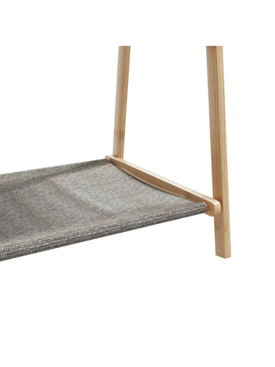 Stojan na oblečení s policemi 106x34x102 cm bambus