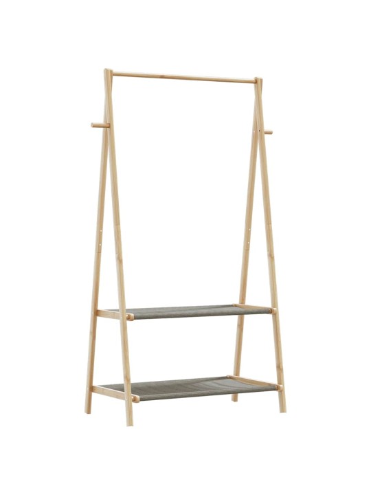 Stojan na oblečení s policemi 96x45,5x150,5 cm bambus