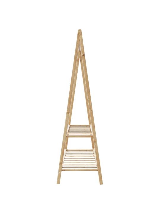 Stojan na oblečení s policemi 132x45,5x150,5 cm bambus