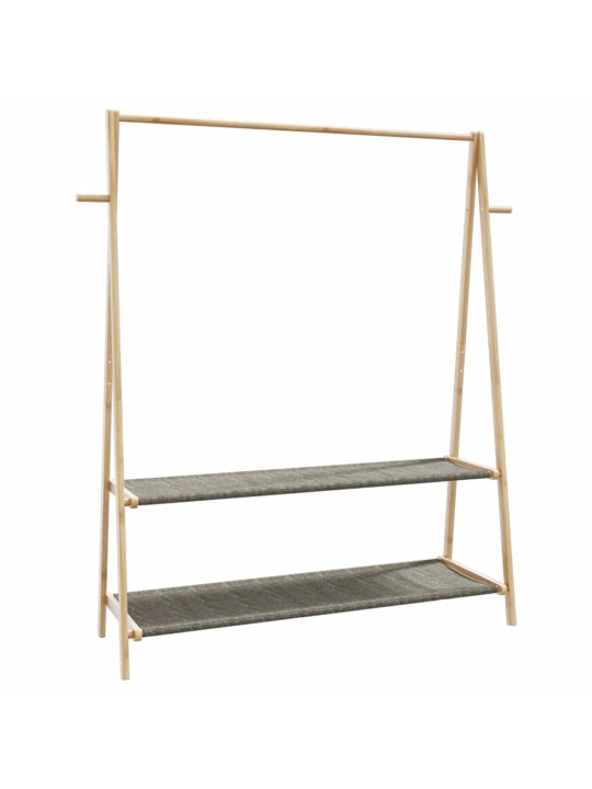 Stojan na oblečení s policemi 132x45,5x150,5 cm bambus