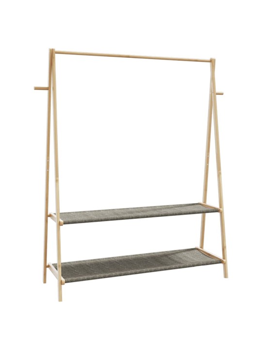 Stojan na oblečení s policemi 132x45,5x150,5 cm bambus