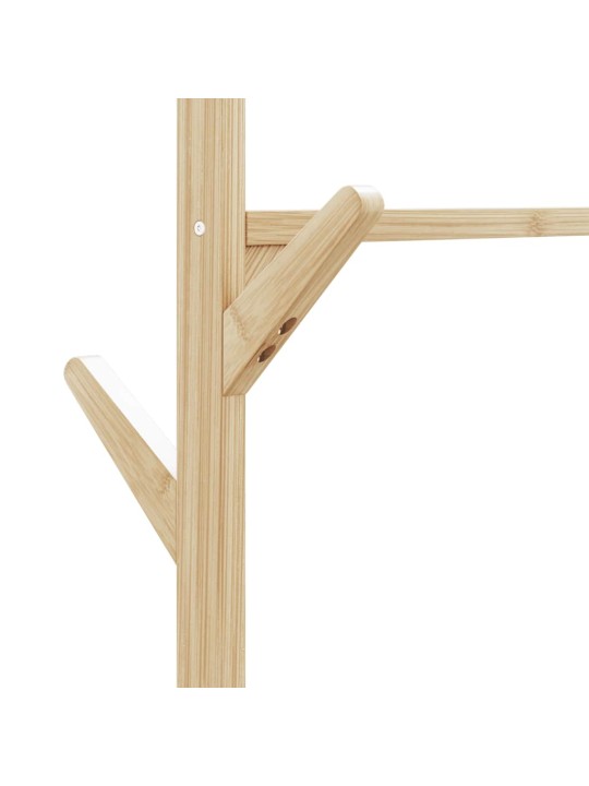 Stojan na oblečení s policemi a kolečky 100x38x175,5 cm bambus