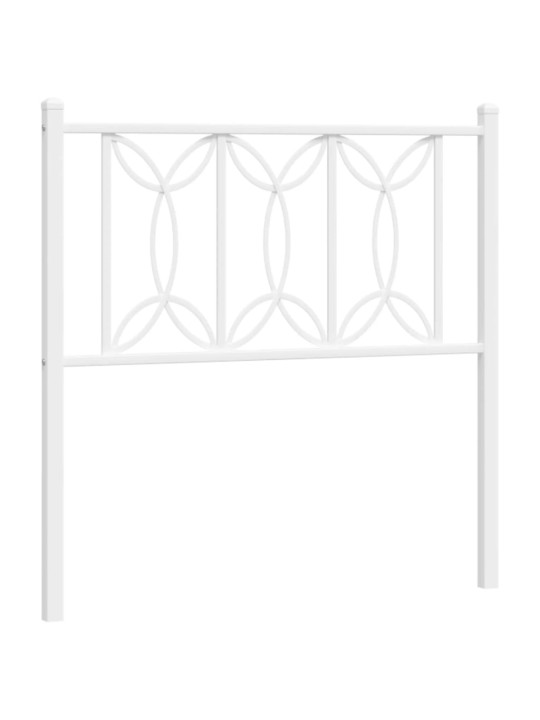 Kovové čelo postele bílé 90 cm