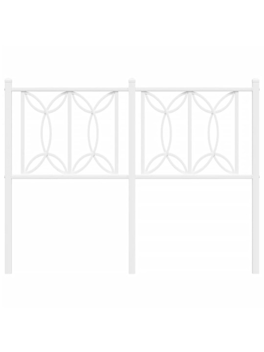 Kovové čelo postele bílé 120 cm
