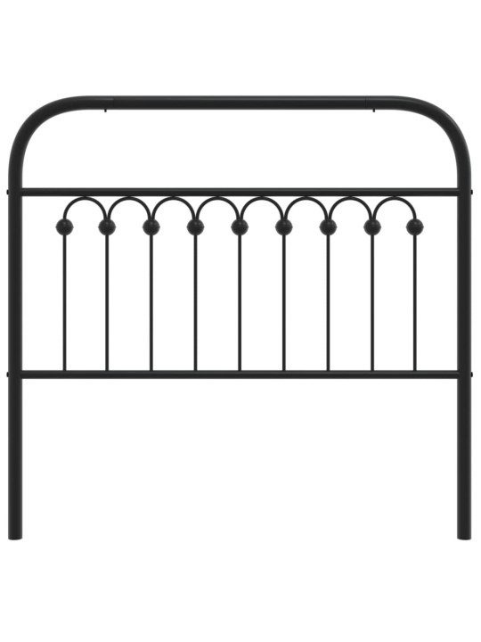 Kovové čelo postele černé 100 cm