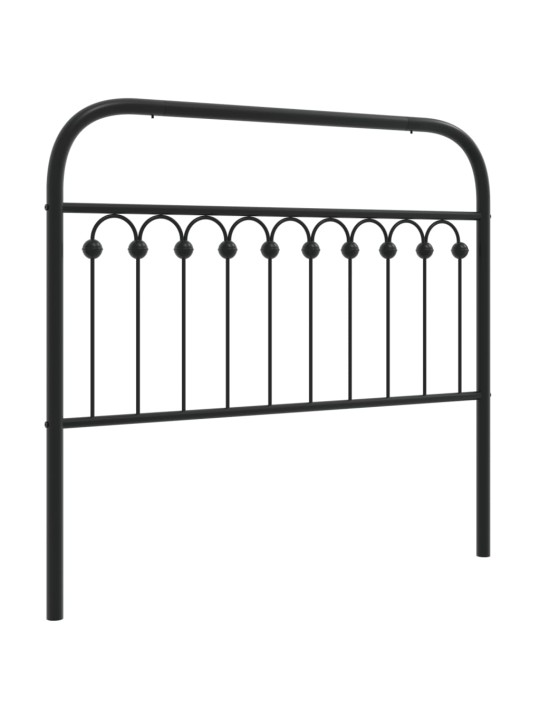 Kovové čelo postele černé 107 cm