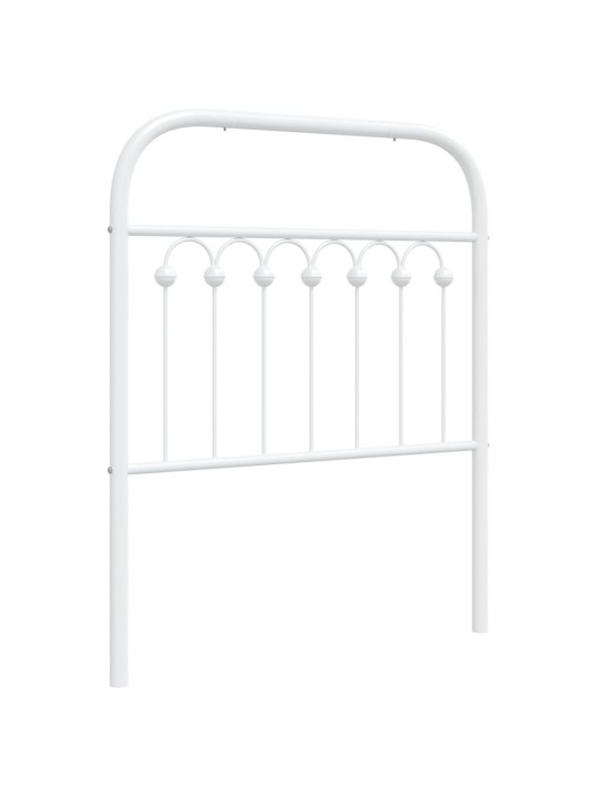 Kovové čelo postele bílé 75 cm